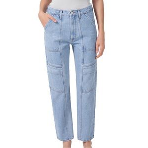 Agolde Cooper High Rise Straight Cargo Jeans in Rank
